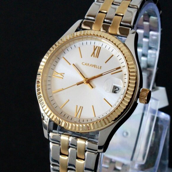 Caravelle Ladies Two Tone Stainless Steel Watch by Bulova - Picture 1 of 12